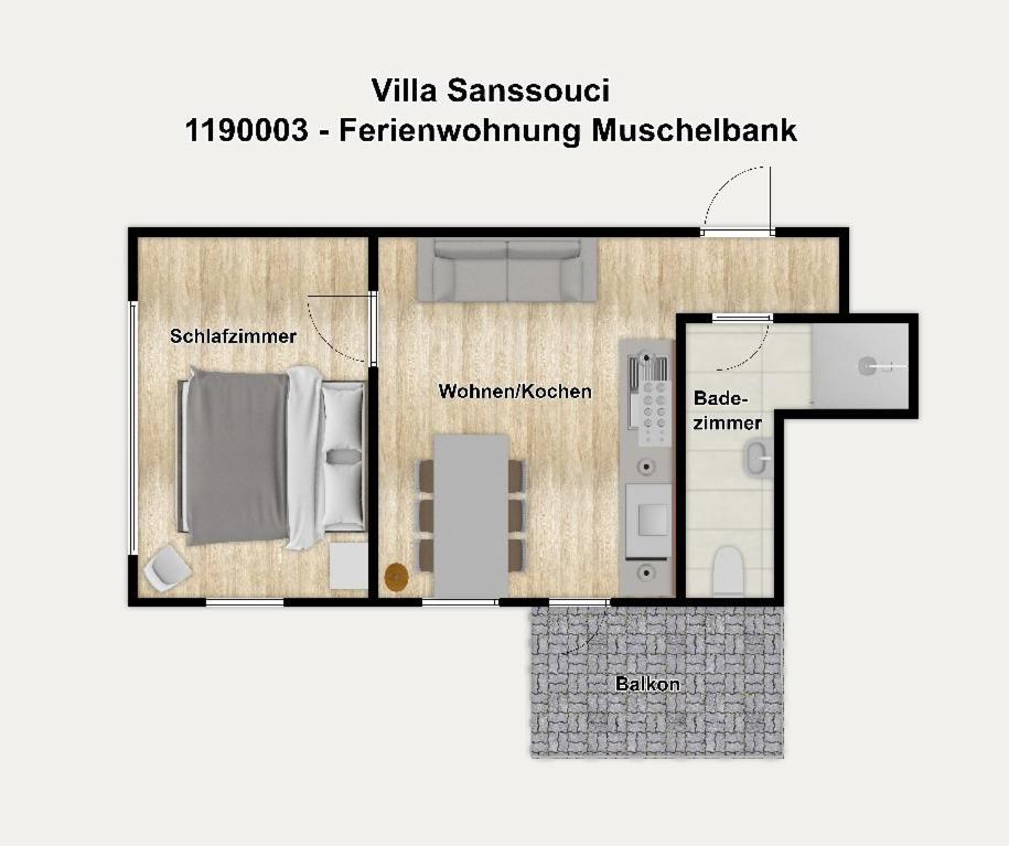 Villa Sanssouci Ferienwohnung Muschelbank Binz Exterior photo